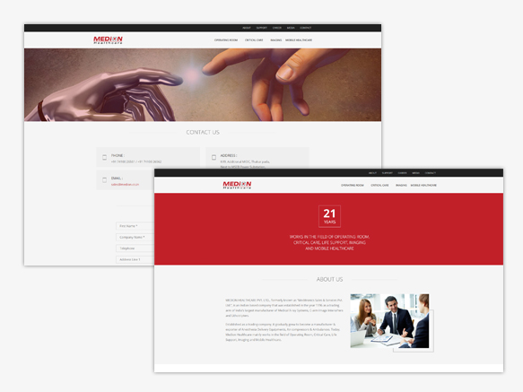 medion healthcare web design